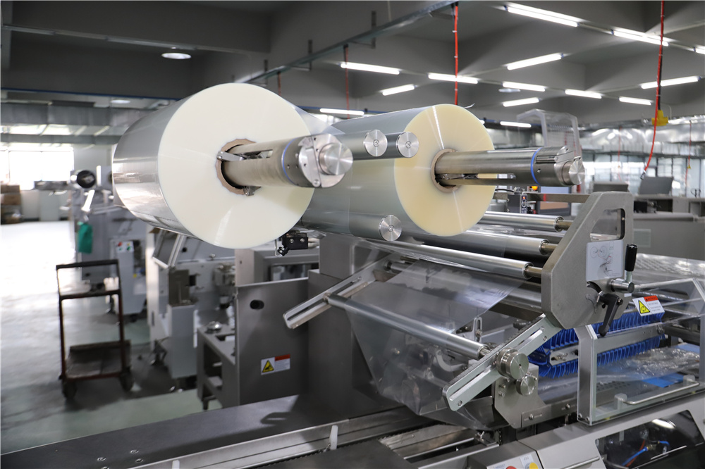 Máquina envasadora de flujo con servomotor completo - SZ602w